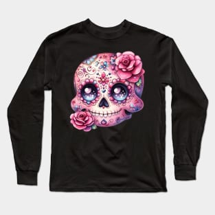 Little Cuties - Calavera de Azúcar Gordita Long Sleeve T-Shirt